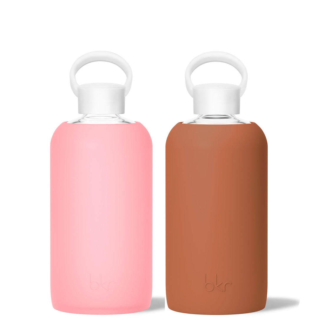 bkr Glass Water Bottle Set: 32oz OLD FLAME RELIT