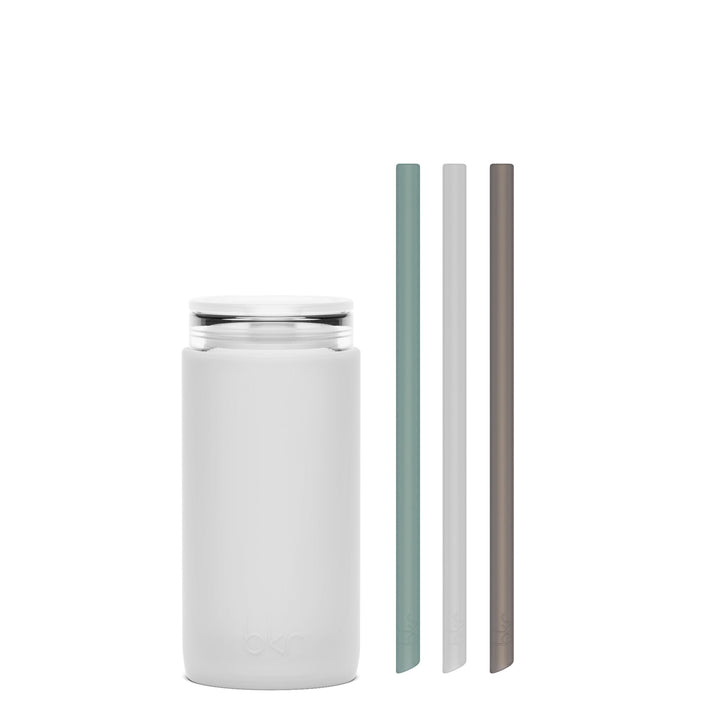 bkr Insulated Glass Tumbler: 12oz JANUARY & THE STORMY COVE CUP SIP KIT 355ML (12oz)