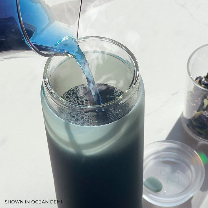 bkr Insulated Glass Tumbler: 12oz OCEAN CUP 355mL (12oz)
