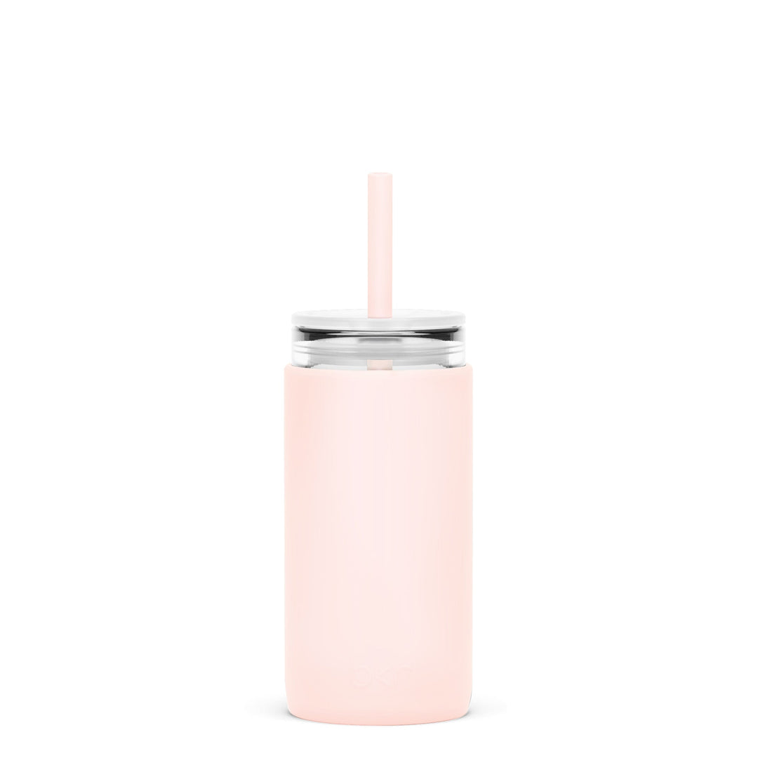 PARIS & THE COTTON CANDY - LITTLE CUP SIP KIT 355ML (12oz) - Insulated Sip  Kit: Double Wall Glass + Silicone Tumbler + silicone straw:12oz