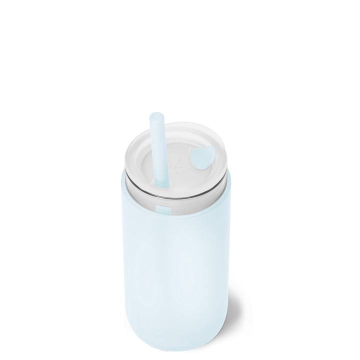 bkr Insulated Sip Kit: Double Wall Glass + Silicone Tumbler + silicone straw:12oz ASTRID & THE SNOWDRIFT - LITTLE CUP SIP KIT 355ML (12OZ)