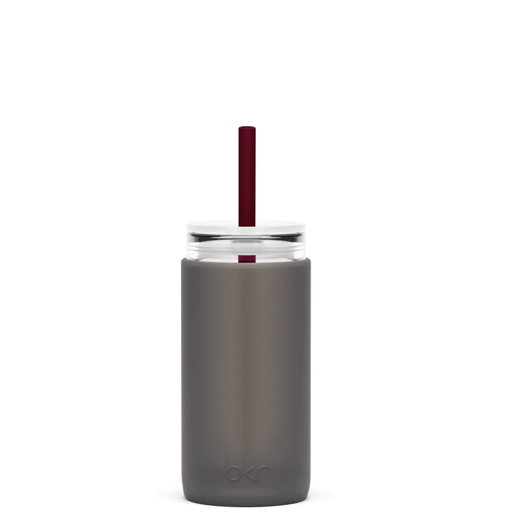bkr Insulated Sip Kit: Double Wall Glass + Silicone Tumbler + silicone straw:12oz WEDNESDAY & A KISS ON EACH CHEEK - LITTLE CUP SIP KIT 355ML (12oz)