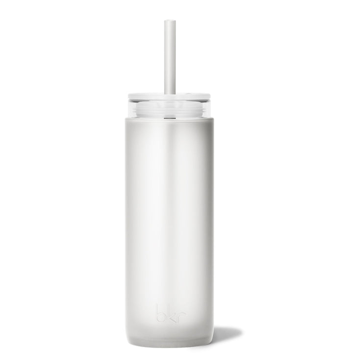 bkr Insulated Sip Kit: Double Wall Glass + Silicone Tumbler + silicone straw:16oz FROST - DEMI CUP SIP KIT 500ML (16OZ)