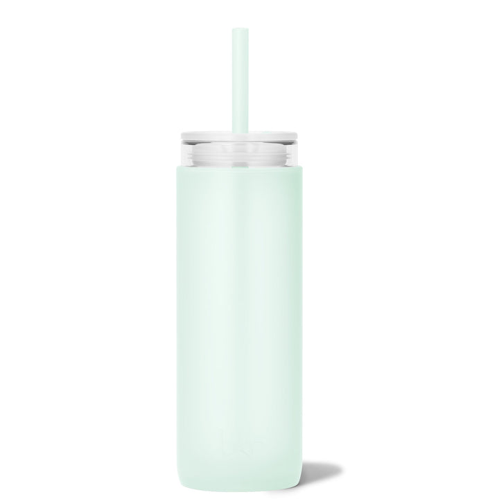 bkr Insulated Sip Kit: Double Wall Glass + Silicone Tumbler + silicone straw:16oz HAVEN & THE SOUTHAMPTON - DEMI CUP SIP KIT 500ML (16OZ)