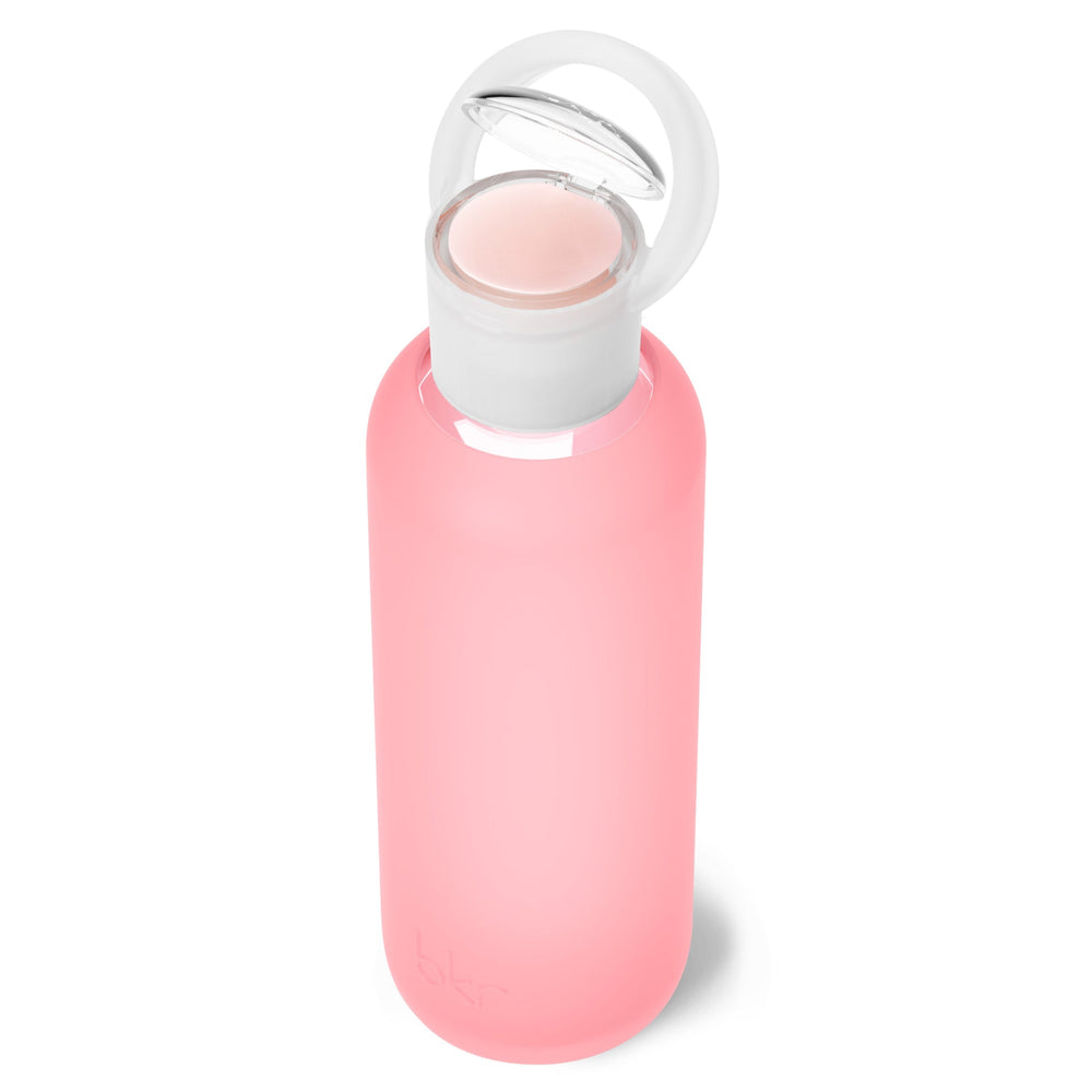 bkr Kiss Kit: Lip Balm + Glass Water Bottle: 22oz ROSE - DEMI KISS KIT 650ML (22OZ)