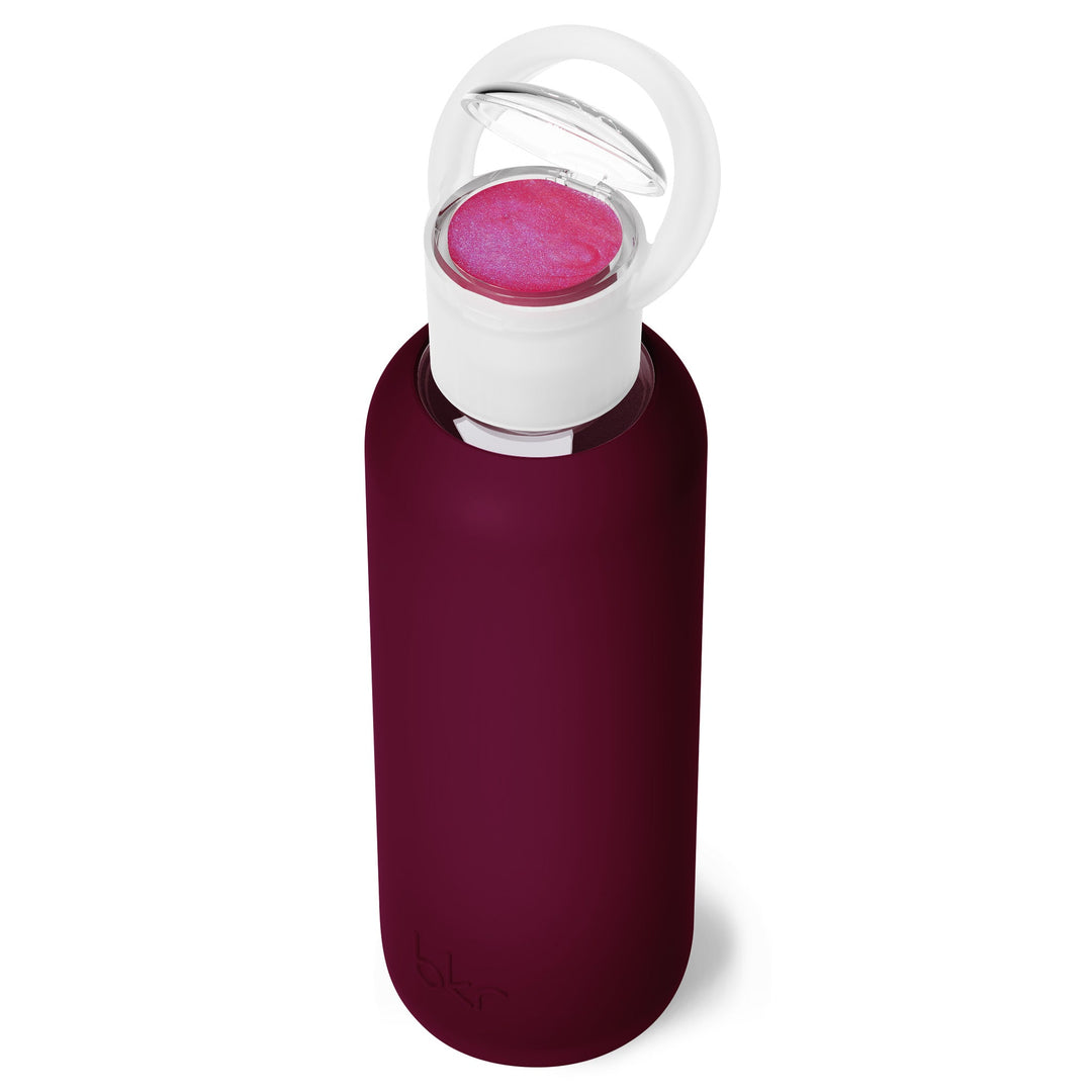 bkr Kiss Kit: Lip Balm + Glass Water Bottle: 32oz VALENTINA - DEMI BOTTLE DOUBLE BALM KISS KIT 650ML (22 OZ)
