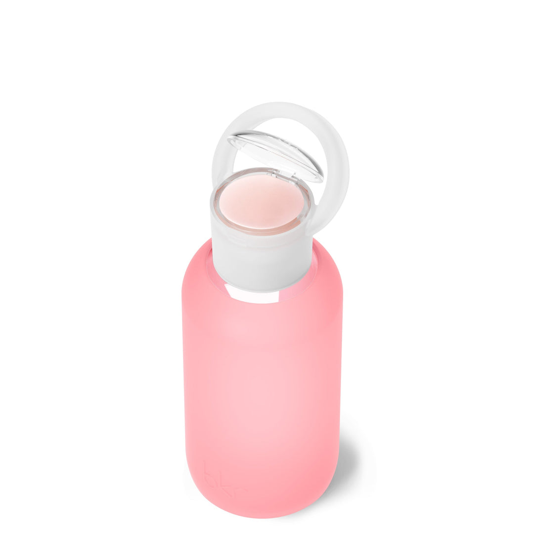 bkr Kiss Kit: Lip Balm + Glass Water Bottle Set: 16oz ROSE - LITTLE KISS KIT 500ML (16OZ)