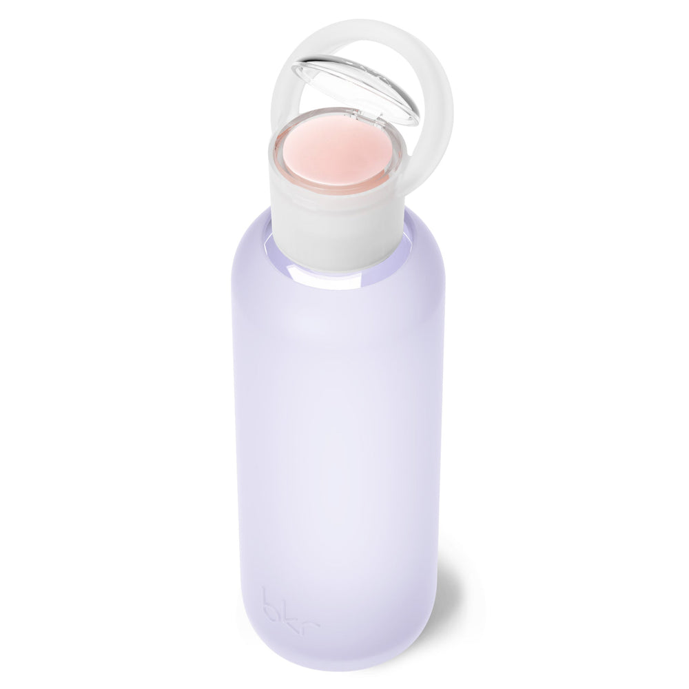 bkr Kiss Kit: Lip Balm + Glass Water Bottle Set: 32oz FOOF - DEMI BOTTLE KISS KIT 650mL (22 OZ)