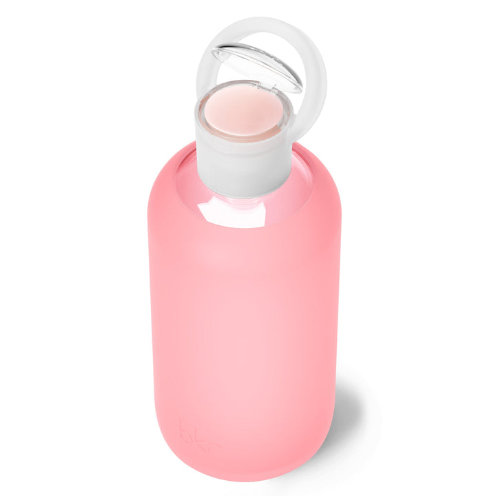 bkr Kiss Kit: Lip Balm + Glass Water Bottle Set: 32oz ROSE - BIG KISS KIT 1L (32OZ)