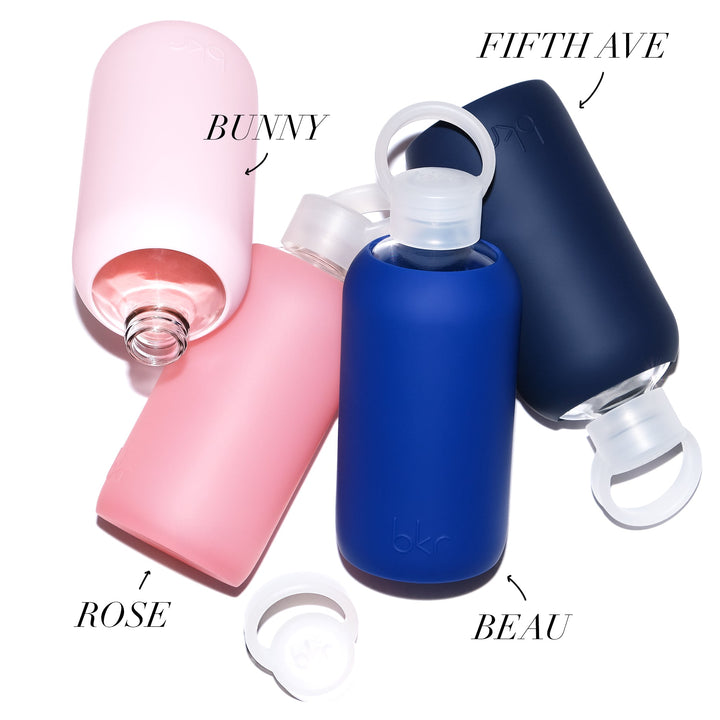 bkr Silicone Sleeve: Glass Water Bottle: 16oz BEAU 500mL (16 OZ) - SLEEVE ONLY