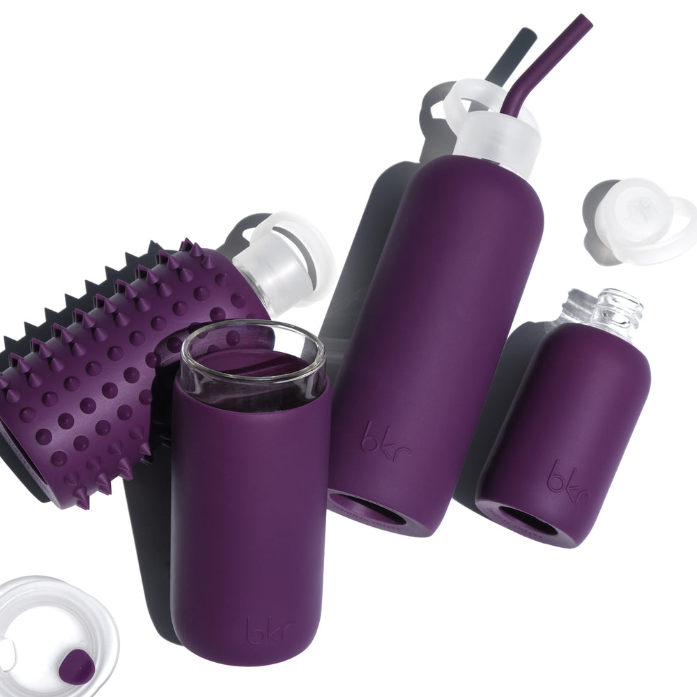 bkr Silicone Sleeve: Glass Water Bottle: 16oz ERIS SPIKED LITTLE SLEEVE