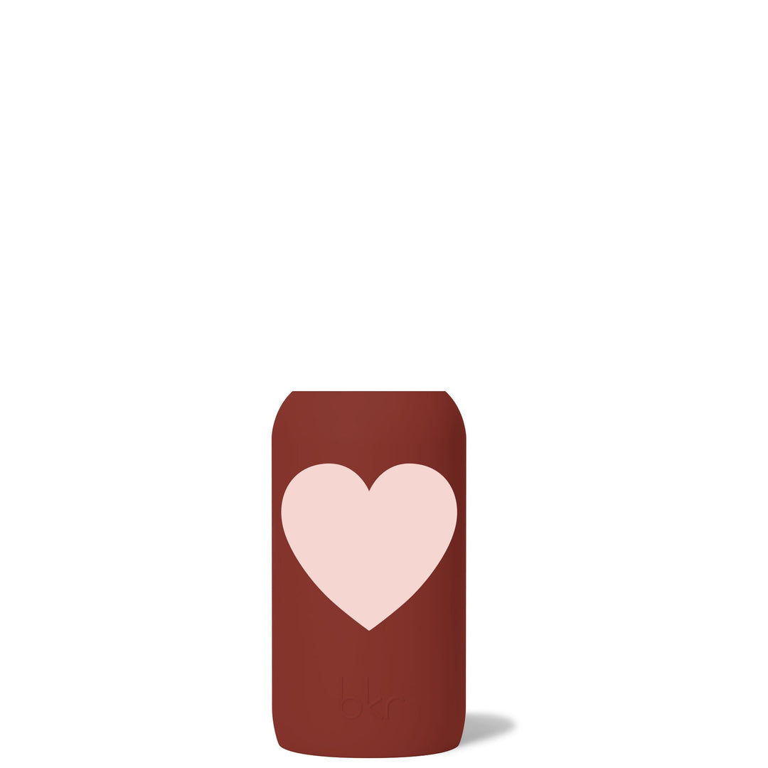 bkr Silicone Sleeve: Glass Water Bottle: 16oz LUCIA HEART LITTLE SLEEVE