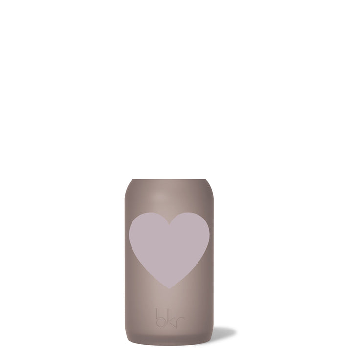 bkr Silicone Sleeve: Glass Water Bottle: 16oz PORTER HEART LITTLE SLEEVE