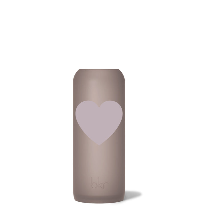 bkr Silicone Sleeve: Glass Water Bottle:22oz PORTER HEART DEMI SLEEVE