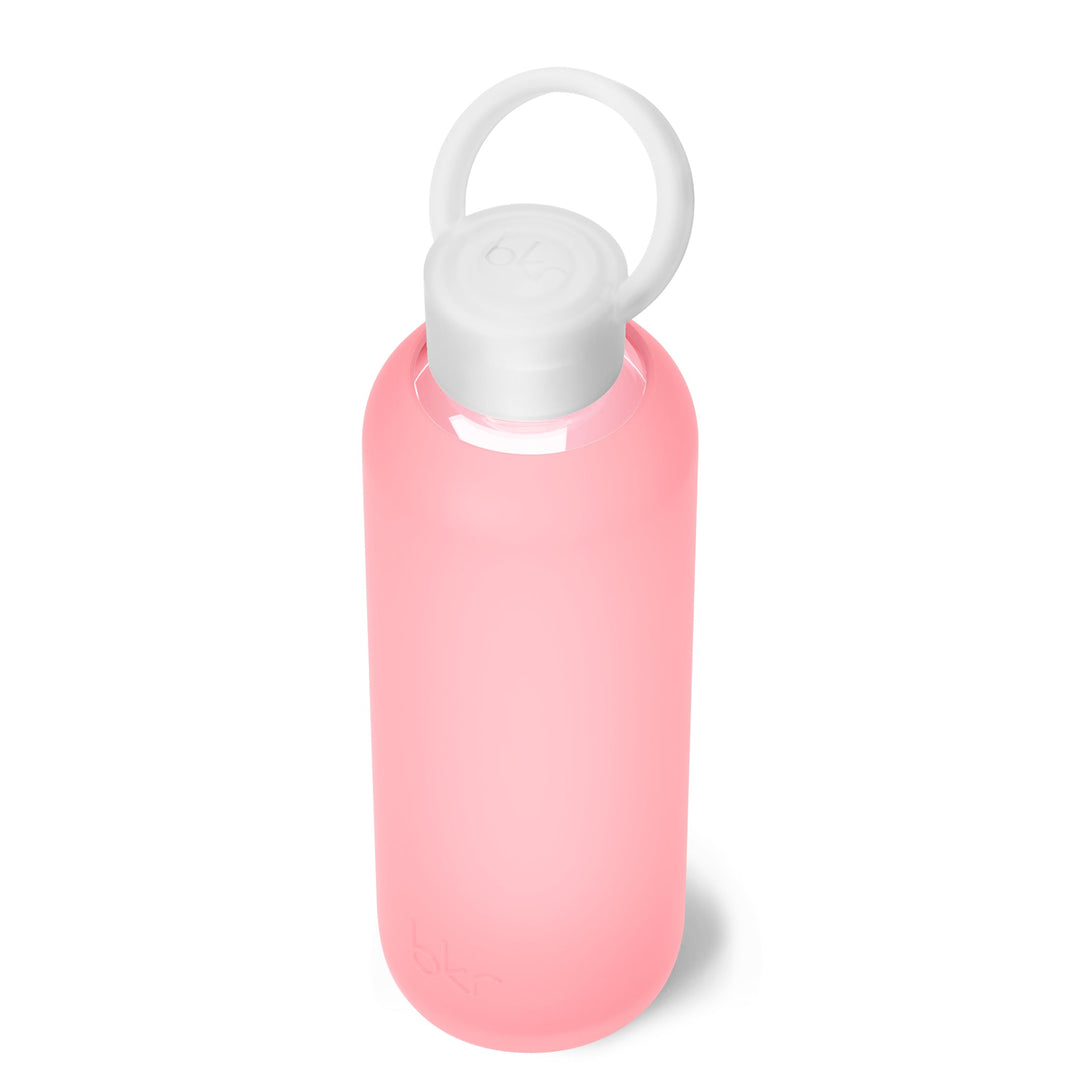bkr Silicone Sleeve: Glass Water Bottle:22oz ROSE DEMI SLEEVE