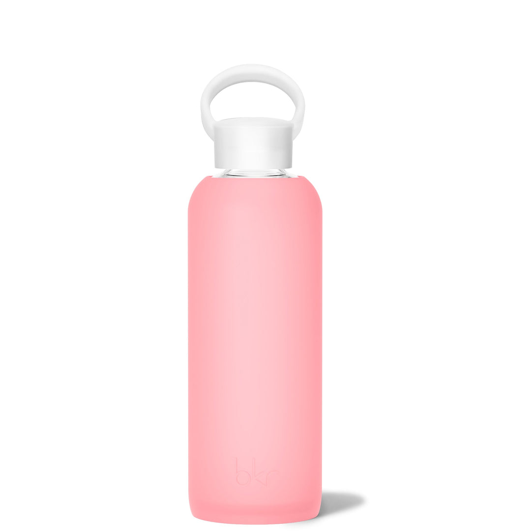 bkr Silicone Sleeve: Glass Water Bottle:22oz ROSE DEMI SLEEVE