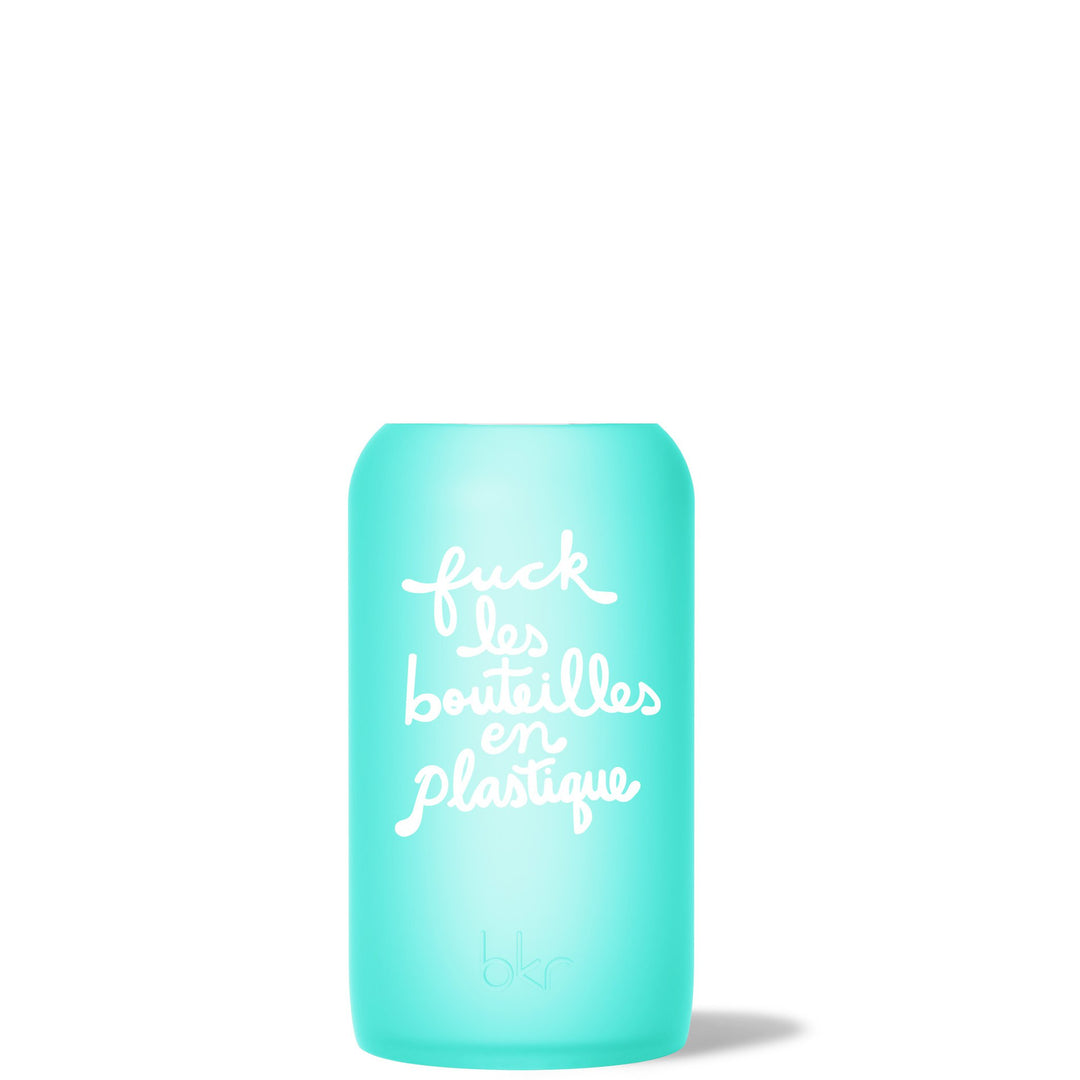 bkr Silicone Sleeve: Glass Water Bottle: 32oz HOLIDAY "F PLASTIC" BIG SLEEVE