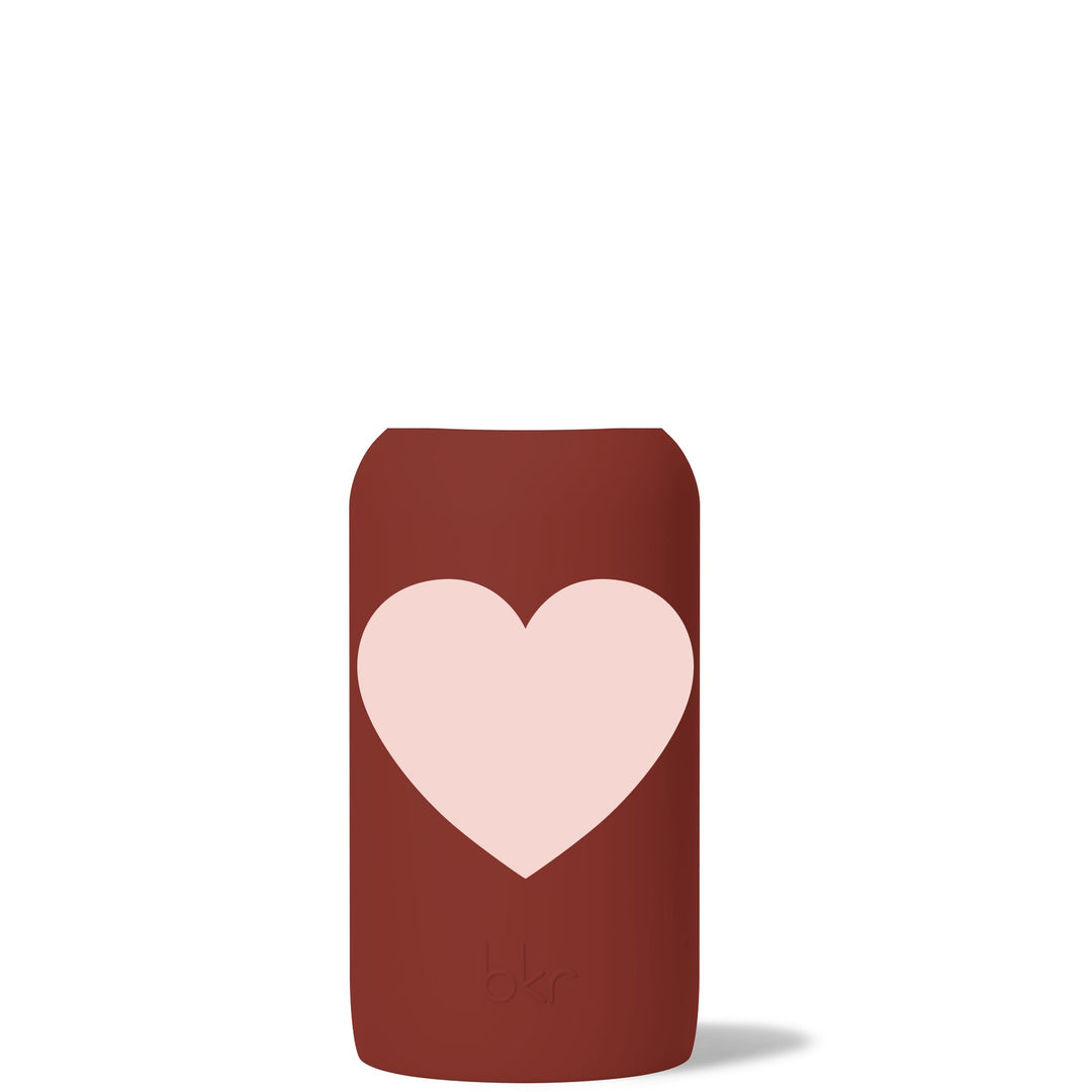 bkr Silicone Sleeve: Glass Water Bottle: 32oz LUCIA HEART BIG SLEEVE