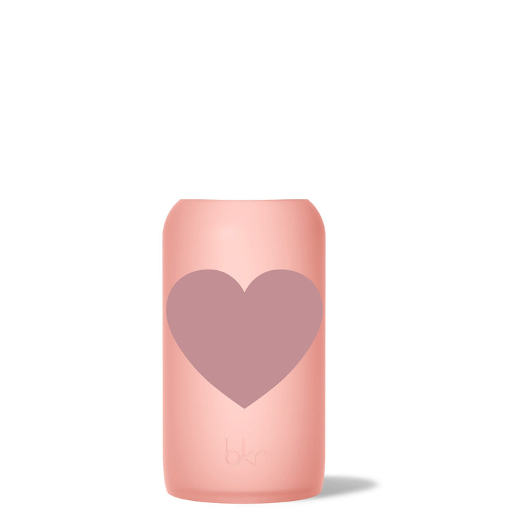 bkr Silicone Sleeve: Glass Water Bottle: 32oz MARGAUX HEART BIG SLEEVE