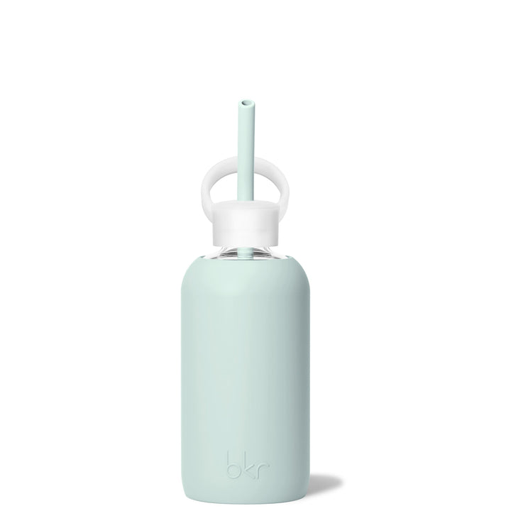 bkr Sip Kit: Silicone Straw + Cap + Glass Water Bottle: 16oz JAMES - LITTLE BOTTLE SIP KIT 500ML (16 OZ)