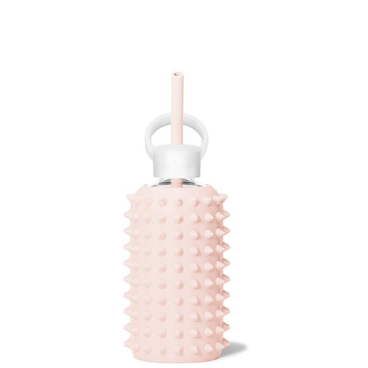 bkr Sip Kit: Silicone Straw + Cap + Glass Water Bottle: 16oz SPIKED TUTU - LITTLE BOTTLE SIP KIT 500ML (16 OZ)