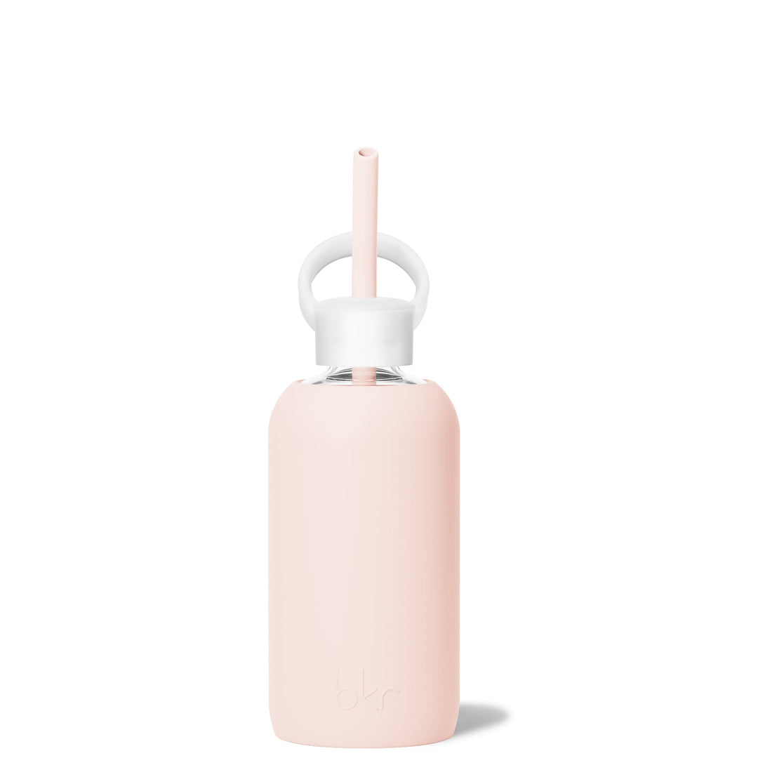 bkr Sip Kit: Silicone Straw + Cap + Glass Water Bottle: 16oz TUTU - LITTLE BOTTLE SIP KIT 500ML (16 OZ)