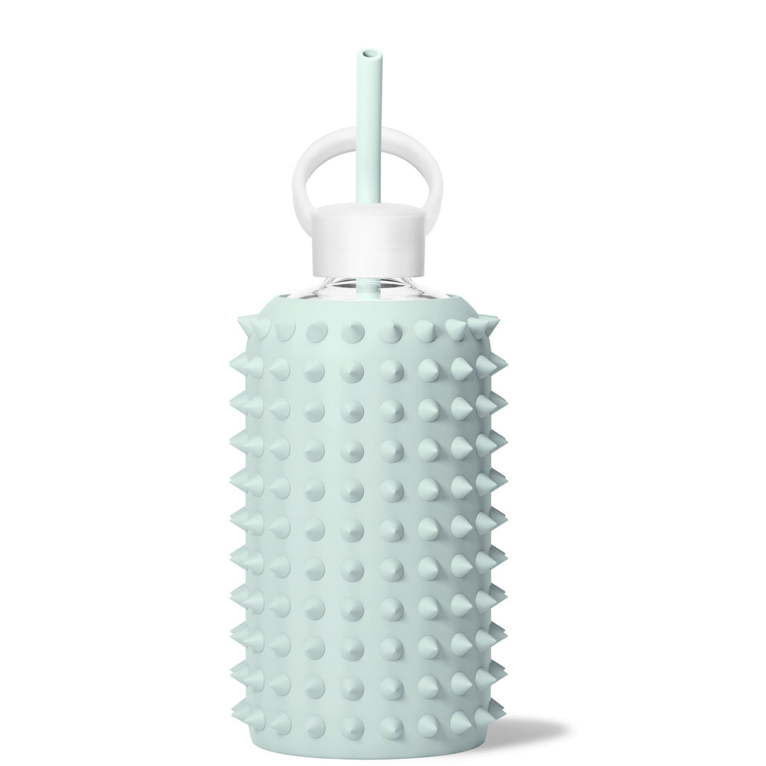 bkr Sip Kit: Silicone Straw + Cap + Glass Water Bottle: 32oz SPIKED JAMES - BIG BOTTLE SIP KIT 1L (32 OZ)