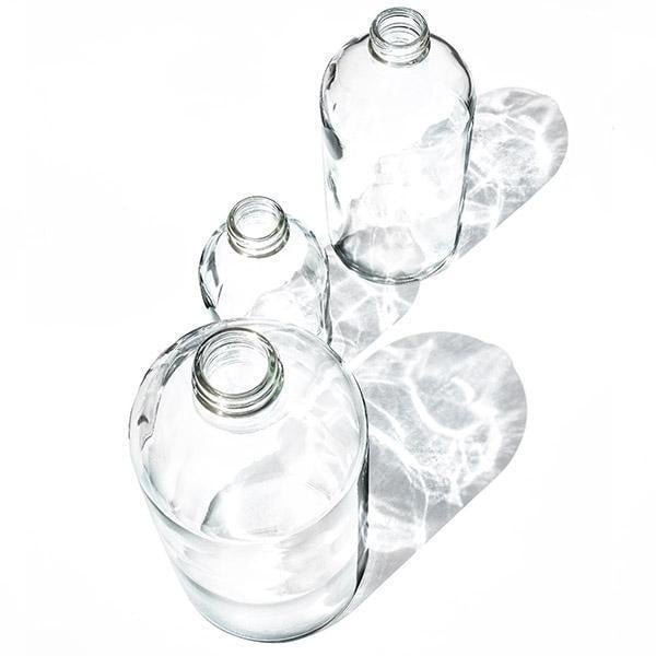 GLASS LITTLE BOTTLE 500ML (16OZ) - Glass Water Bottle: 16oz