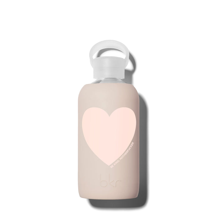 bkr Glass Water Bottle: 16oz DOE MOFO HEART 500mL (16 OZ)