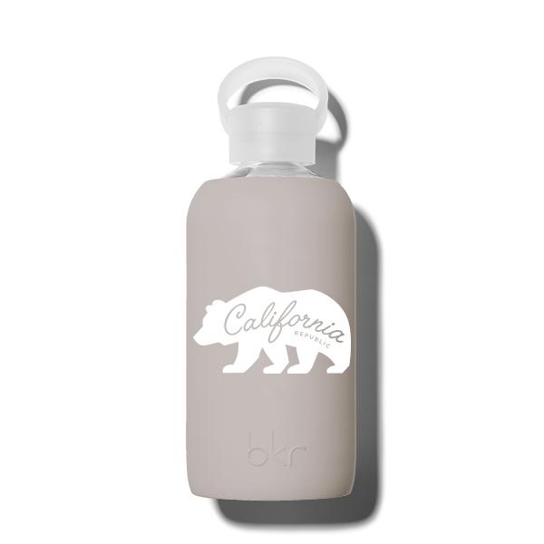 bkr Glass Water Bottle: 16oz HEATHER CALIFORNIA BEAR 500 ML