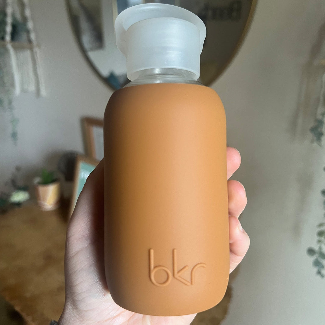 bkr Glass Water Bottle: 16oz HONEY 500mL (16 OZ)