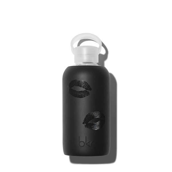 bkr Glass Water Bottle: 16oz KISSED JET 500 ML