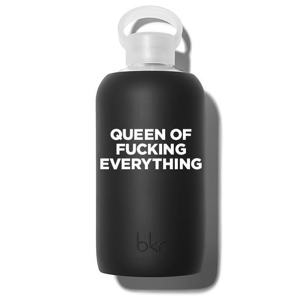 bkr Glass Water Bottle: 32oz JET QUEEN 1L (32 OZ)