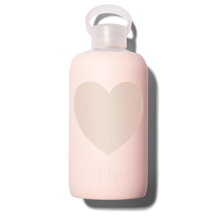 bkr Glass Water Bottle: 32oz TUTU LOVE HEART 1L (32 OZ)