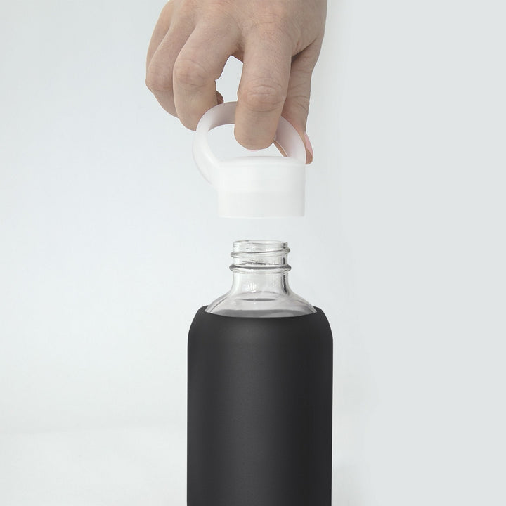 bkr Glass Water Bottle: 8oz JET 250mL (8 OZ)