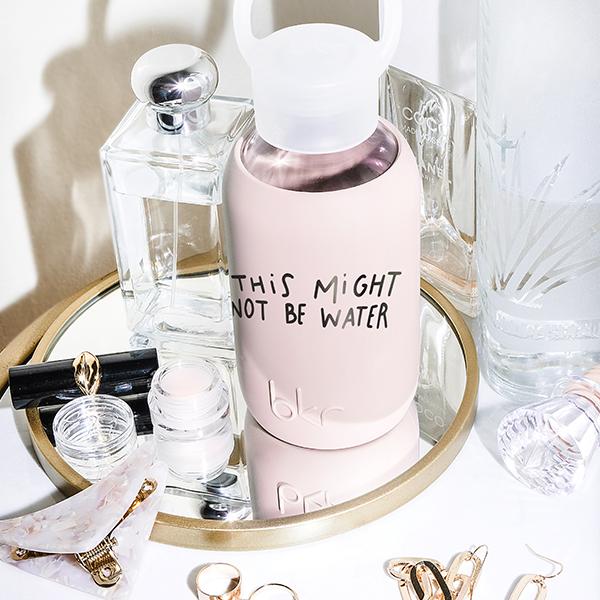 bkr Glass Water Bottle: 8oz LULU MAYBE NOT WATER 250 ML