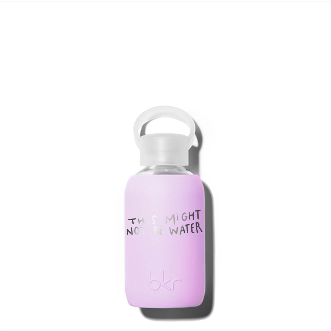 bkr Glass Water Bottle: 8oz REIGN MAYBE NOT WATER 250 ML