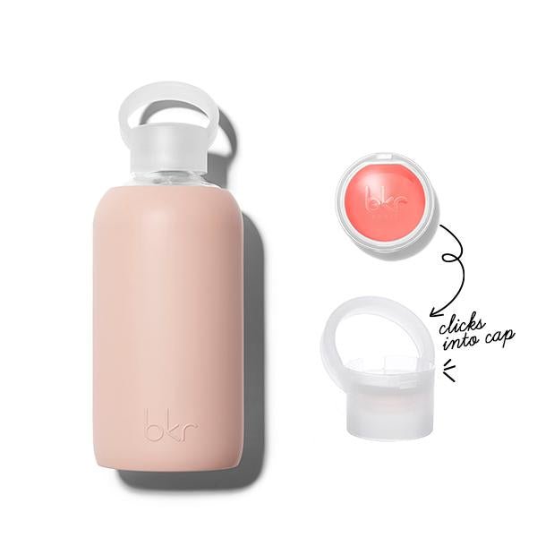 bkr Kiss Kit: Lip Balm + Glass Water Bottle: 16oz LITTLE TEDDY KISS KIT - ELLE