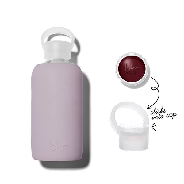 bkr Kiss Kit: Lip Balm + Glass Water Bottle: 16oz SLOANE KISS KIT 500ML (16 OZ) WITH BITTEN BALM