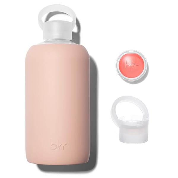 bkr Kiss Kit: Lip Balm + Glass Water Bottle: 32oz BIG TEDDY KISS KIT - ELLE
