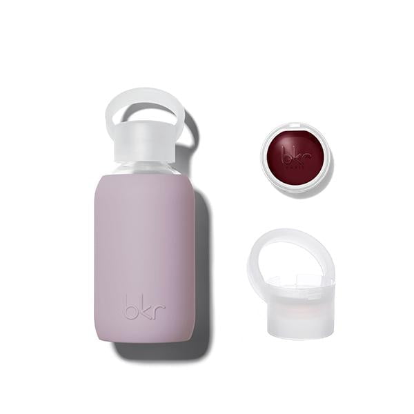 bkr Kiss Kit: Lip Balm + Glass Water Bottle: 8oz SLOANE KISS KIT 250ML (8 OZ) WITH BITTEN BALM