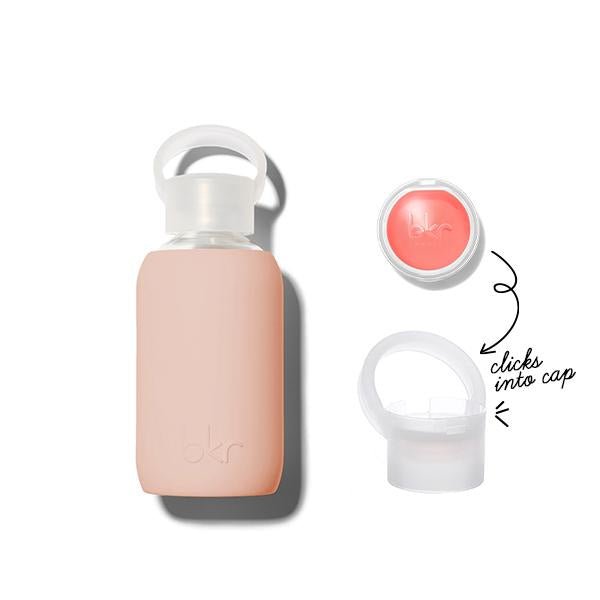 bkr Kiss Kit: Lip Balm + Glass Water Bottle: 8oz TEENY TEDDY KISS KIT - ELLE