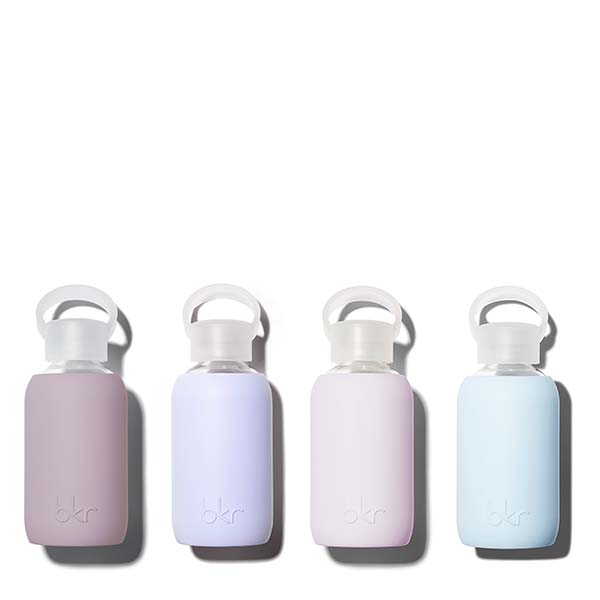 bkr Kiss Kit: Lip Balm + Glass Water Bottle Set: 8oz THE TEENY BRIDESMAIDS SET - LAVENDERS & BLUES