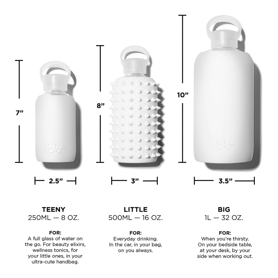 bkr Silicone Sleeve: Glass Water Bottle: 16oz SPIKED WINTER 1L (32 OZ) - SLEEVE ONLY