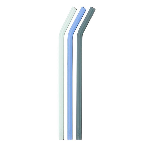 bkr Water Bottle Accessory Kit MAGICAL SEA GLASS STRAWS 1L (32 OZ) SET OF THREE