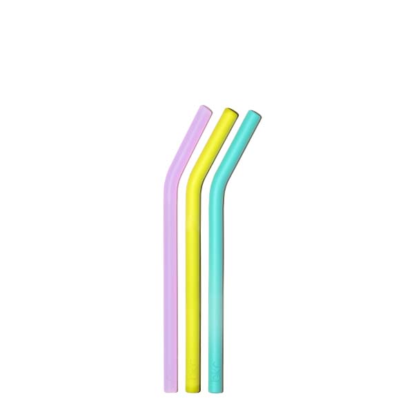 bkr Water Bottle Accessory SUMMER PARTY STRAWS 500mL (16 OZ) SET OF THREE